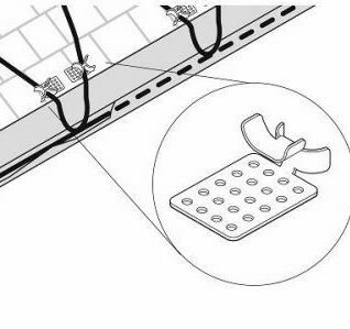 Крепёжные элементы для монтажа греющего кабеля на кровле